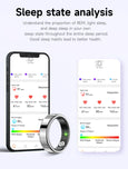 OZADE Smart Ring for Women & Men, Fitness Tracker with Heart Rate, Blood Oxygen, Sleep Monitoring, Long-Lasting Battery, IP68 Waterproof (Rose Gold, 10#)