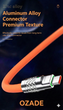 OZADE 120W Super Fast Charging Data Cable with LED Display, Compatible with Type-C 3-in-1 Charging Cable