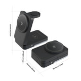 OZADE 3 in 1 Charging Station for iPhone - Wireless Charger for Apple Products Multiple Devices - Charging Dock Stand for AirPods (for iPhone 17 16e 16 15 14 13 pro 12 11 X Max)